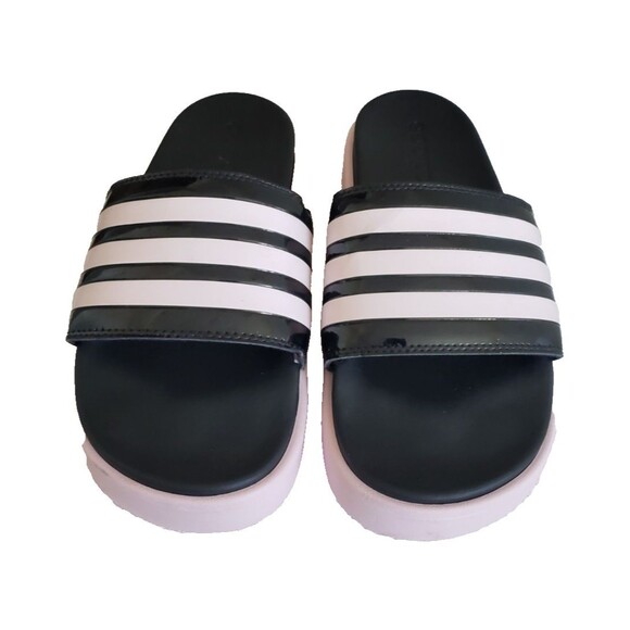 Adidas Shoes Adilette Platform Slides Sandals Black/Pink  Men\'s Size 10 IH0720 main image 5